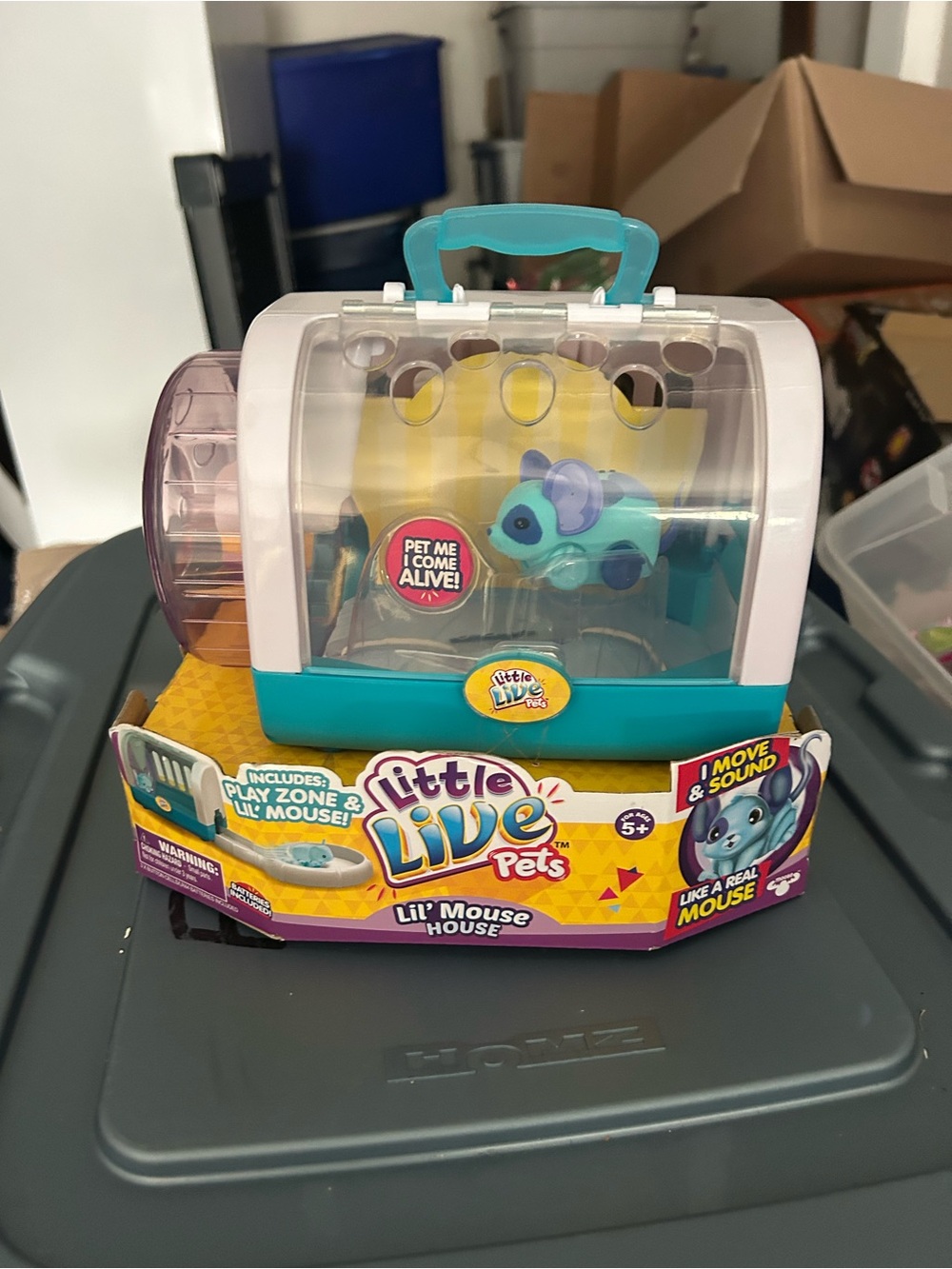 Lil' Mouse House Playset - Teal & White